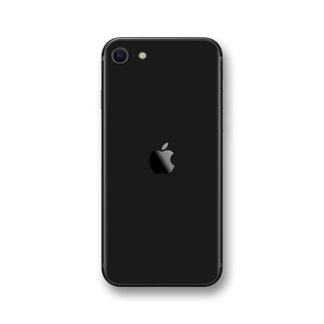 iPhone SE (2020) Black Gloss Finish Skin Wrap Sticker Decal Cover Protector by EasySkinz