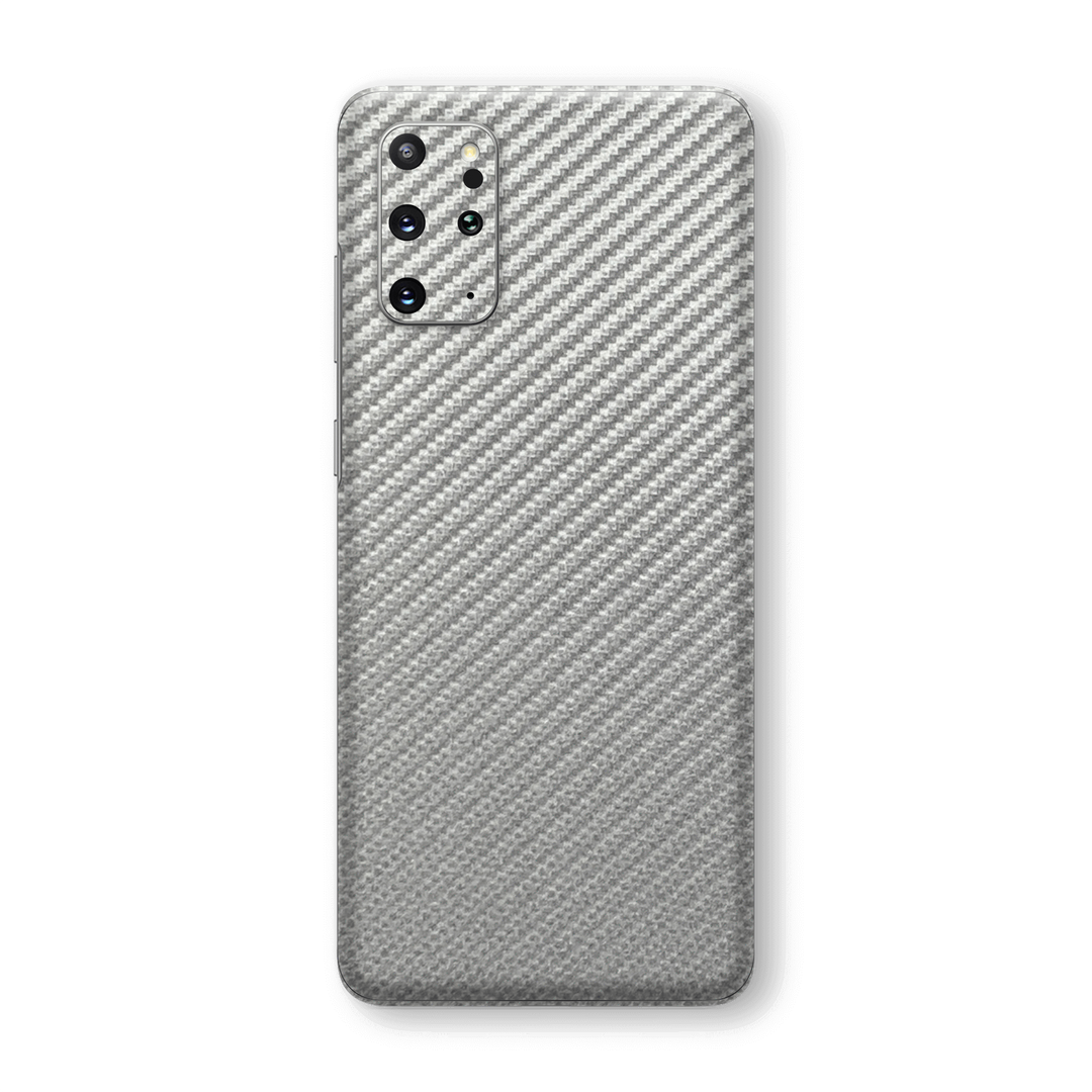 Samsung Galaxy S20+ PLUS 3D Textured Metallic Grey Carbon Fibre Fiber Skin Wrap Sticker Decal Cover Protector by EasySkinz