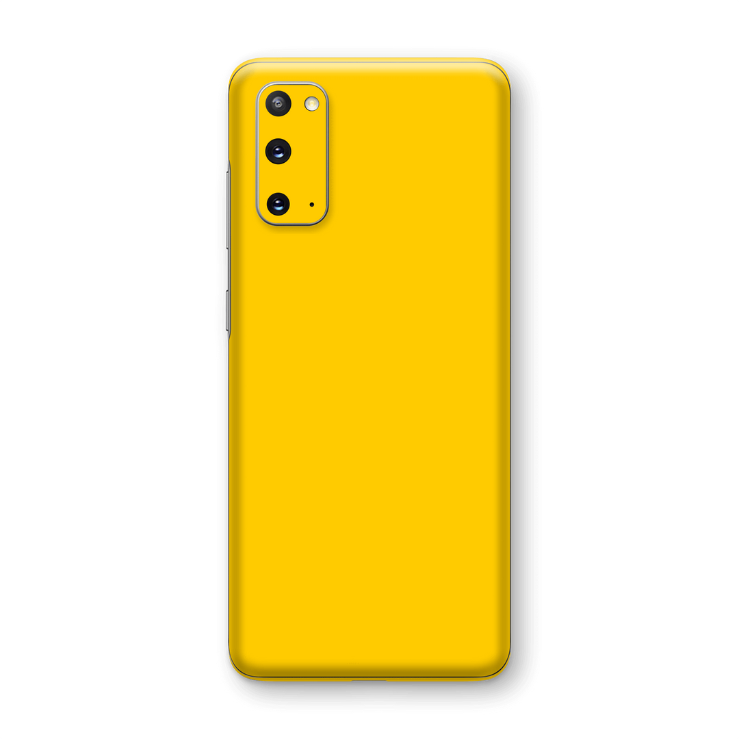 Samsung Galaxy S20 Golden Yellow Glossy Gloss Finish Skin Wrap Sticker Decal Cover Protector by EasySkinz