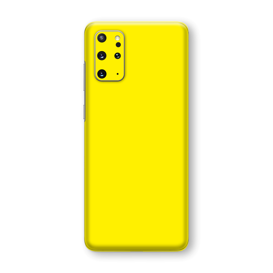 Samsung Galaxy S20+ PLUS Lemon Yellow Glossy Gloss Finish Skin Wrap Sticker Decal Cover Protector by EasySkinz