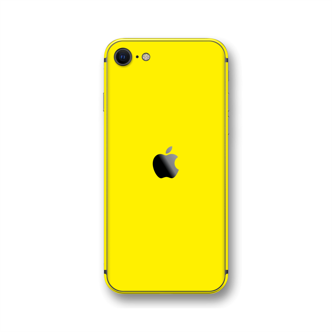 iPhone SE (2020) Lemon Yellow Gloss Finish Skin Wrap Sticker Decal Cover Protector by EasySkinz