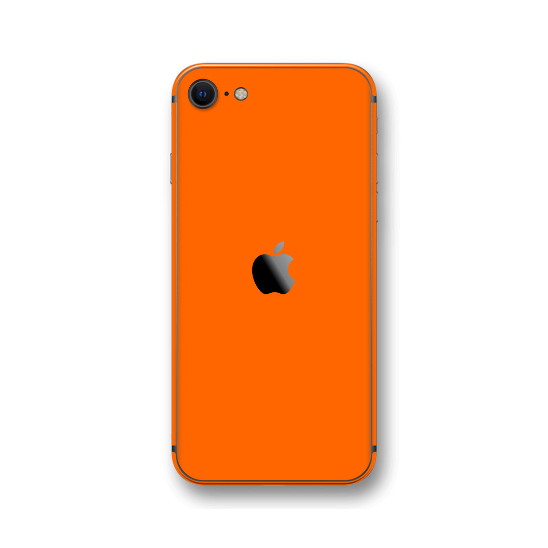 iPhone SE (2020) Orange Gloss Finish Skin Wrap Sticker Decal Cover Protector by EasySkinz