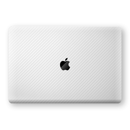 MacBook PRO 16" (2019) 3D Textured White Carbon Fibre Fiber Skin, Decal, Wrap, Protector, Cover by EasySkinz | EasySkinz.com