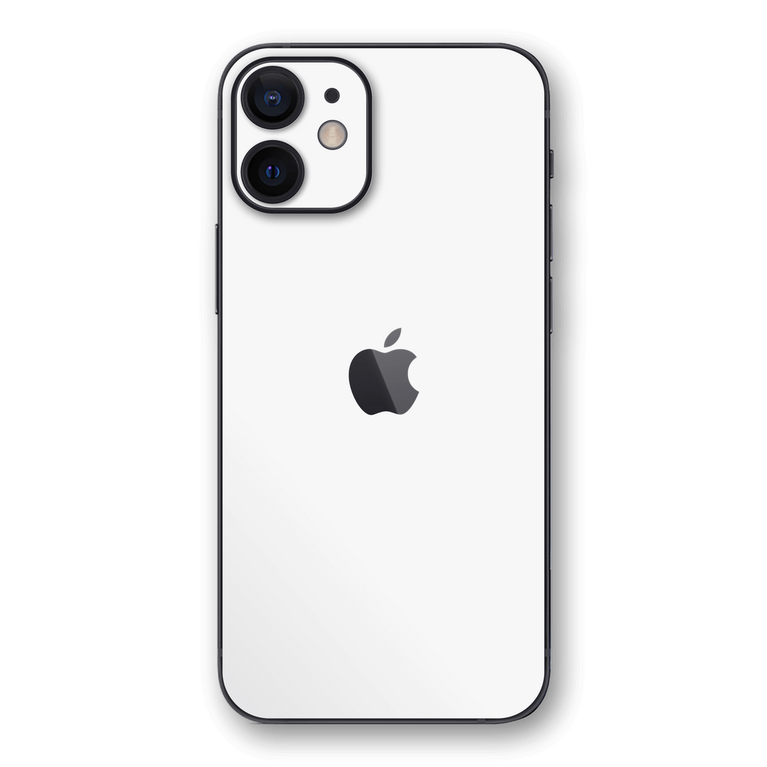 iPhone 12 mini Glossy WHITE Skin, Wrap, Decal, Protector, Cover by EasySkinz | EasySkinz.coR