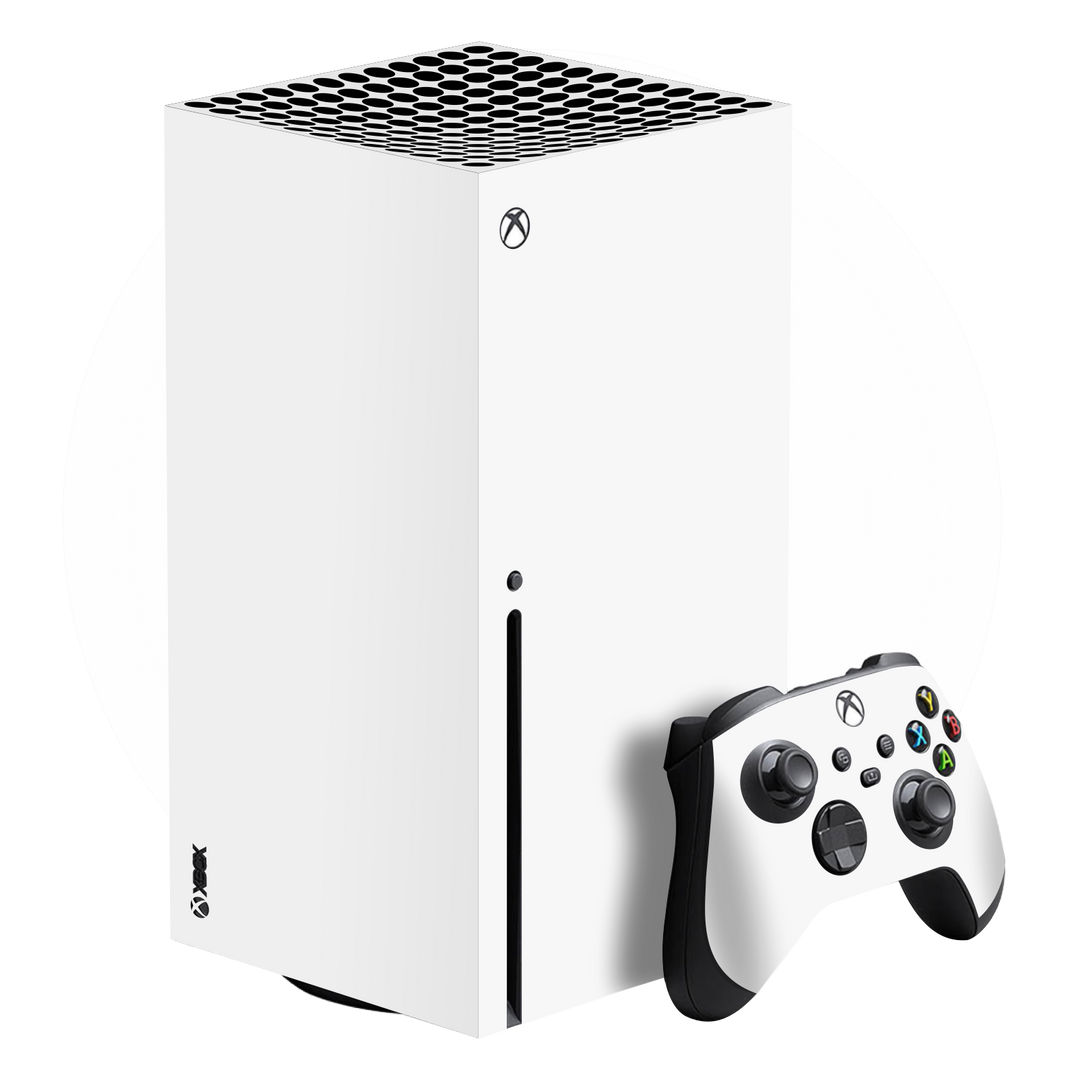 XBOX Series X Glossy WHITE Skin, Wrap, Decal, Protector, Cover by EasySkinz | EasySkinz.com