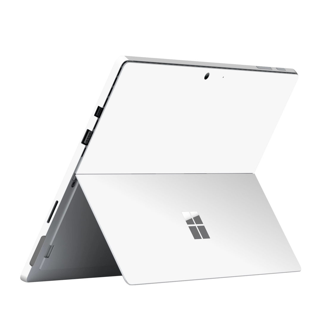 Microsoft Surface Pro 6 Gloss Glossy Jet White Skin Wrap Sticker Decal Cover Protector by EasySkinz