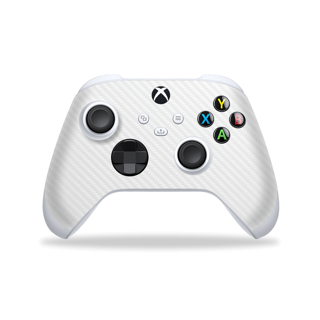 XBOX Series S CONTROLLER Skin - White 3D Textured CARBON Fibre Fiber Skin, Wrap, Decal, Protector, Cover by EasySkinz | EasySkinz.com