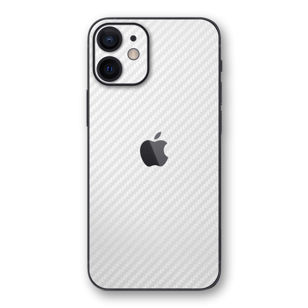 iPhone 12 3D Textured CARBON Fibre Skin - WHITE - Premium Protective Skin Wrap Sticker Decal Cover by QSKINZ | Qskinz.com