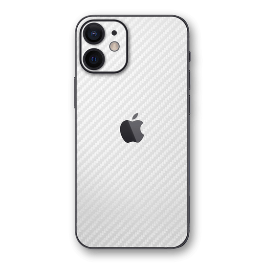 iPhone 12 3D Textured CARBON Fibre Skin - WHITE - Premium Protective Skin Wrap Sticker Decal Cover by QSKINZ | Qskinz.com